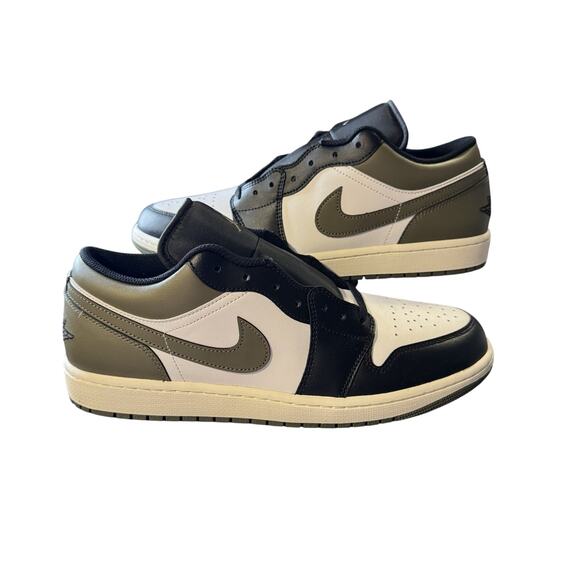 Nike Air Jordan 1 OG Low Black Toe Medium Olive Green 553558-092 Mens 12 NWB main image 7